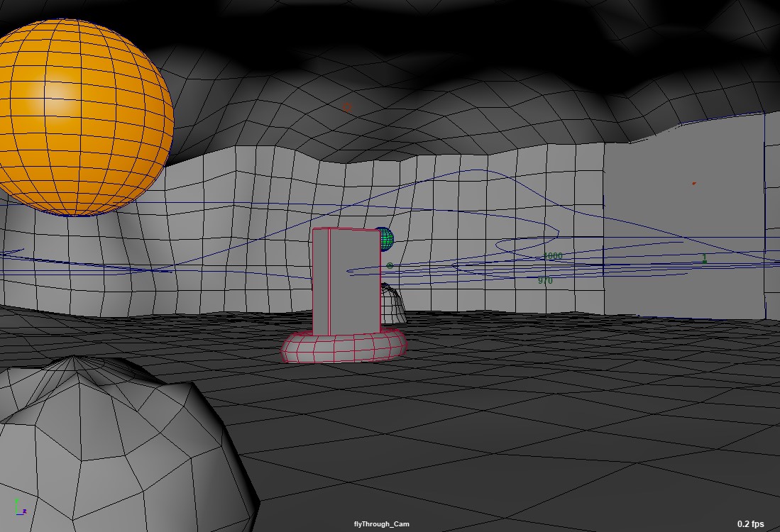 View inside the cave with no texture